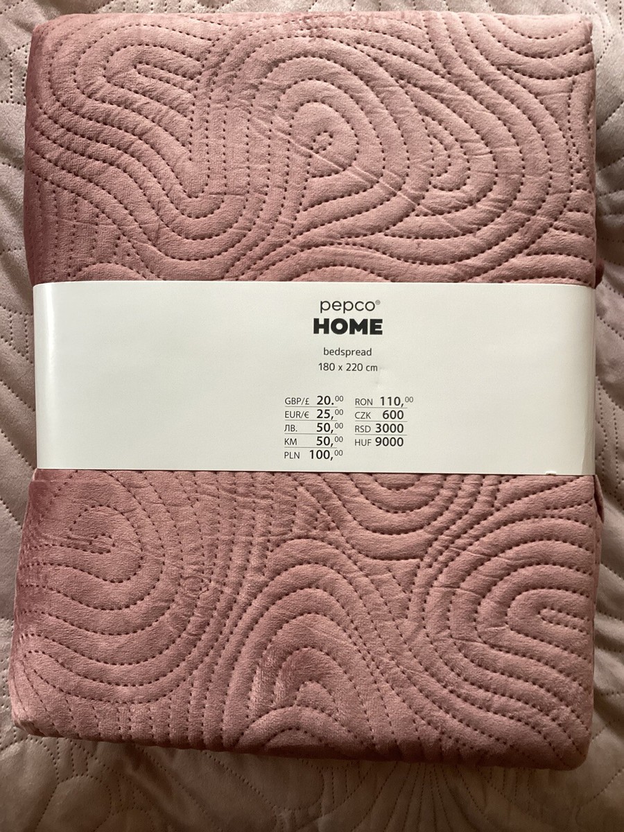 New Blush Pink Rose Bedspread Luxurious Cover Throw 180 X 220 cm | eBay UK