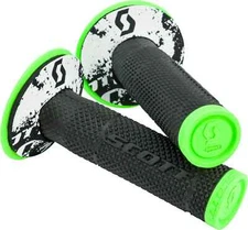 Scott SX II Motorcycle Hand Grips + Donuts Green/Black MX Off-road 219624-4376