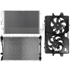 For 2008 Ford Escape Mercury Mariner Radiator & Condenser & Cooling Fan Kit