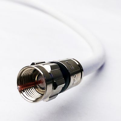 MADE IN USA TRI-SHIELD RG6 COAXIAL PATCH CABLE 75 OHM 18AWG ANTI-UV COMPRESSION