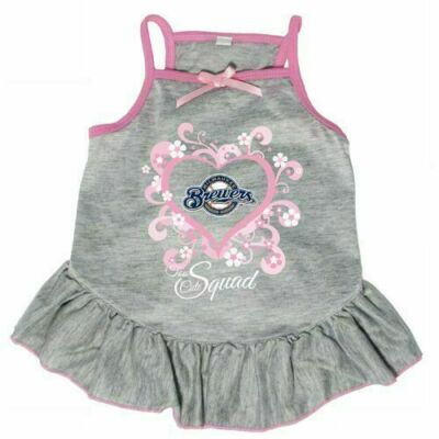 MILWAUKEE BREWERS DOG CAT PINK TOO CUTE SQUAD CHEERLEADER DRESS CHOOSE SIZE
