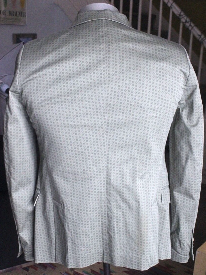 Chaqueta blazer de algodón elástico Scotch & Soda estampado verde abrigo deportivo 46 36 S Foto 4 de 4