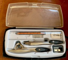 Study Geometry Set-10 Pieces Compass Protractor Case Ruler Sharpener More