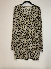 Michael Kors Women's Animal Print Long Sleeve Dress Size L
