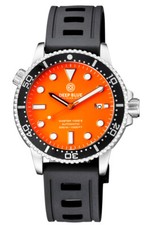 Deep Blue Hydro Soft Silicone Black Color Rubber Resin Strap 22mm Diver Bracelet