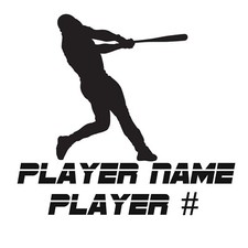 Baseball Player Batter Graphic  Vinyl Decal Car Truck Windows laptop notebook