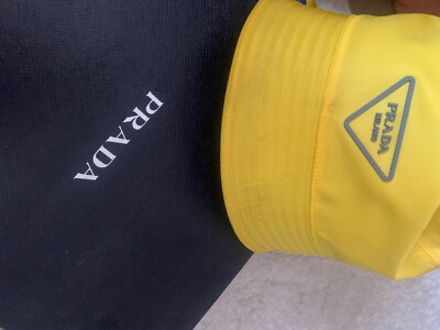 yellow prada bucket hat