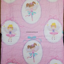 Ballerina Fairies Dancer 8pc Full/Queen Quilt Pink Purple Ballet Reverse Pattern