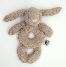 Jellycat Bashful Bunny Rattle Ring 6" Soft Toy Plush Comforter 3447