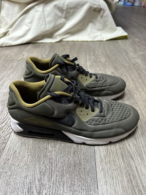 NIKE AIR MAX 90 ULTRA KHAKI GREEN MENS TRAINERS RARE UK Size 11 UK