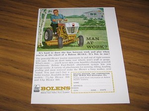 1963 Print Ad Bolens Husky 800 Lawn & Garden Tractors Port Washington,WI