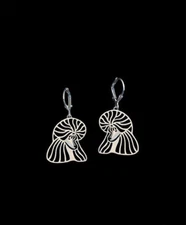 Poodle Silver Earrings Animal Dog Canine Gifts Style B