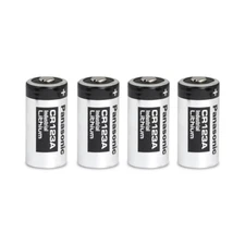 Panasonic CR123A 3V Industrial Lithium Batteries (Silver/Black) (4 Pack) + Track
