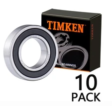 10PACK 6005-2RS TIMKEN Brand 25X47X12MM Double Rubber Seal Ball Bearings 6005RS