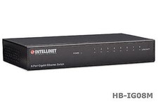 8-Port Gigabit 10/100/1000 Mbps Ethernet Desktop Switch - Intellinet 530347 