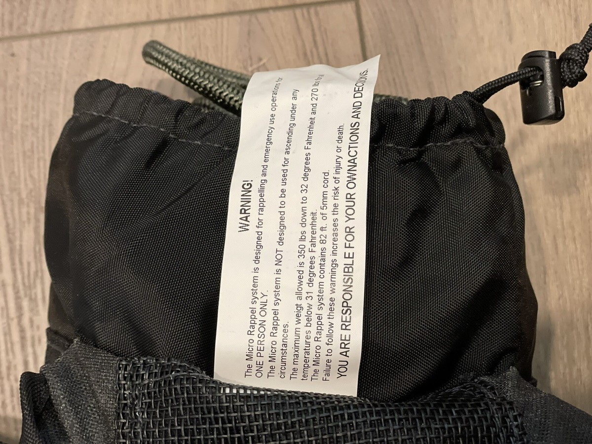 米軍　NEW ENGLAND ROPES MICRO RAPPEL SYSTEM NEW ENGLAND CLIMBING ROPE MICRO RAPPEL HARNESS US MILITARY