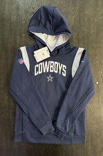 New Nike Dallas Cowboys Sideline Fleece Performance Pullover Hoodie Sz Youth L