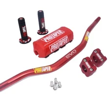 Original "Evo" PRO TAPER Handlebar Fat Bar DIRT BIKE ATV Quad 1 1/8'' GRIPS Pads