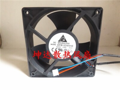 1 pcs Delta Fan EFB1224HHE 24V 0.30A 12038 12CM 3 pin inverter cooling ...