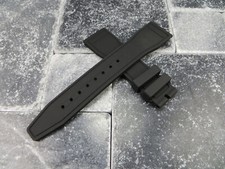 New 20mm IWC Rubber Strap Black Diver Watch Band for PILOT Portugieser 20