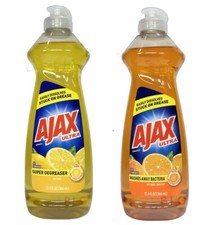 Ajax LEMON  ORANGE Bundle Ultra Dish Washing Detergent Liquid Soap 12.4oz 2Pack