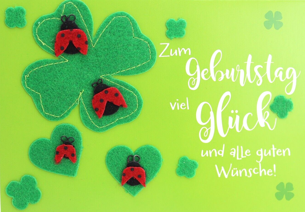 Geburtstagskarte Lustig Handarbeit Filz GlüCkwunschkarte GlüCk Karte Geburtstag-image