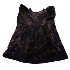 Ulla Johnson Short Flutter Sleeves V Neck Tassel Top Floral Sz 6 Boho Festival