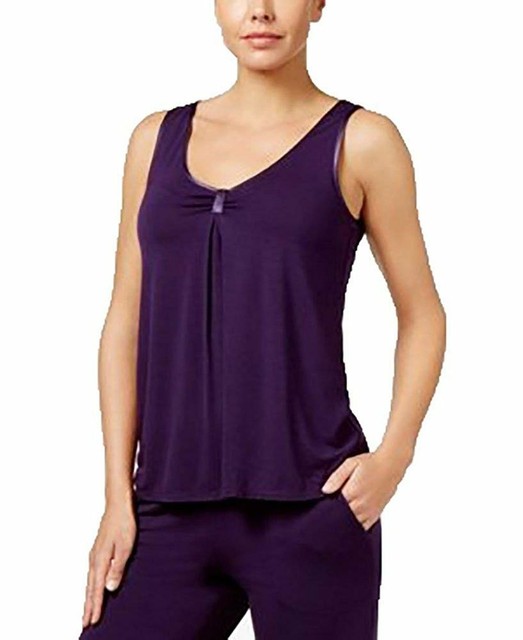 Alfani Satin Trim Sleepshirt Classic Black XXXL