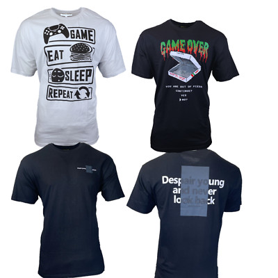 Mens T Shirts Printed Short Sleeve Cotton  summer funny tee tops clearance