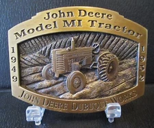 John Deere Construction Dubuque Works MI INDUSTRIAL Tractor Belt Buckle 1997 jd