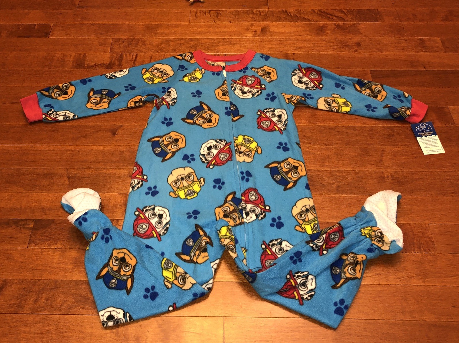 paw patrol footed pajamas
