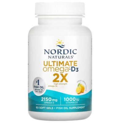 Nordic Naturals, Ultimate Omega 2X, Zitrone, 60 Weichkapseln - Blitzversand