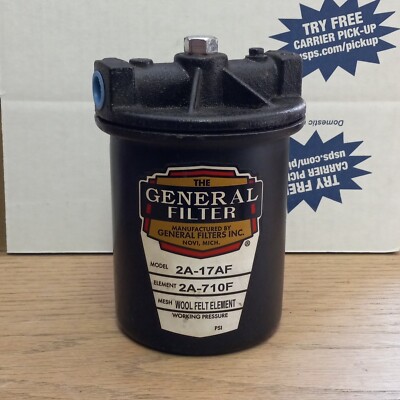 General Filters Inc. Fuel Filter 2A-17AF Element 2A-710 Wool Felt Element 1/2 in