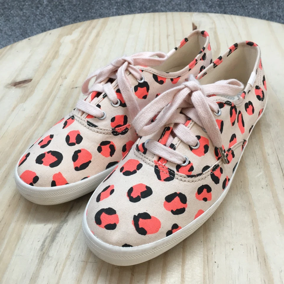 Keds Shoes Womens 6.5 Champion Sneaker Leopard Print Pink Canvas Comfort WF63030 - Image 3 of 4