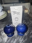 FIESTAWARE HLC Salt & Pepper Shakers Retired Cobalt Ball Shape Made in USA