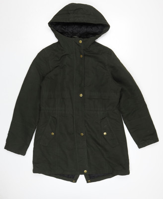 Avenue Damen grüner Parka Mantel Größe 8 mit Kapuze