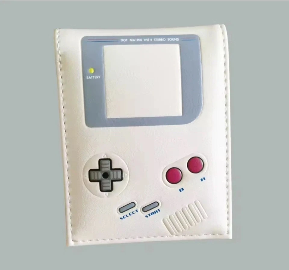 Carteira masculina estilo Game Boy bi-dobrável e porta-cartão de crédito estilo retrô - Imagem 2 de 4