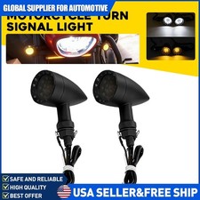 2x Motorcycle Led Turn Signal Light White Amber Turn Signal Blinker Universal 2x Motorcycle Led Turn Signal Light White Amber Turn Signal Blinker Universal