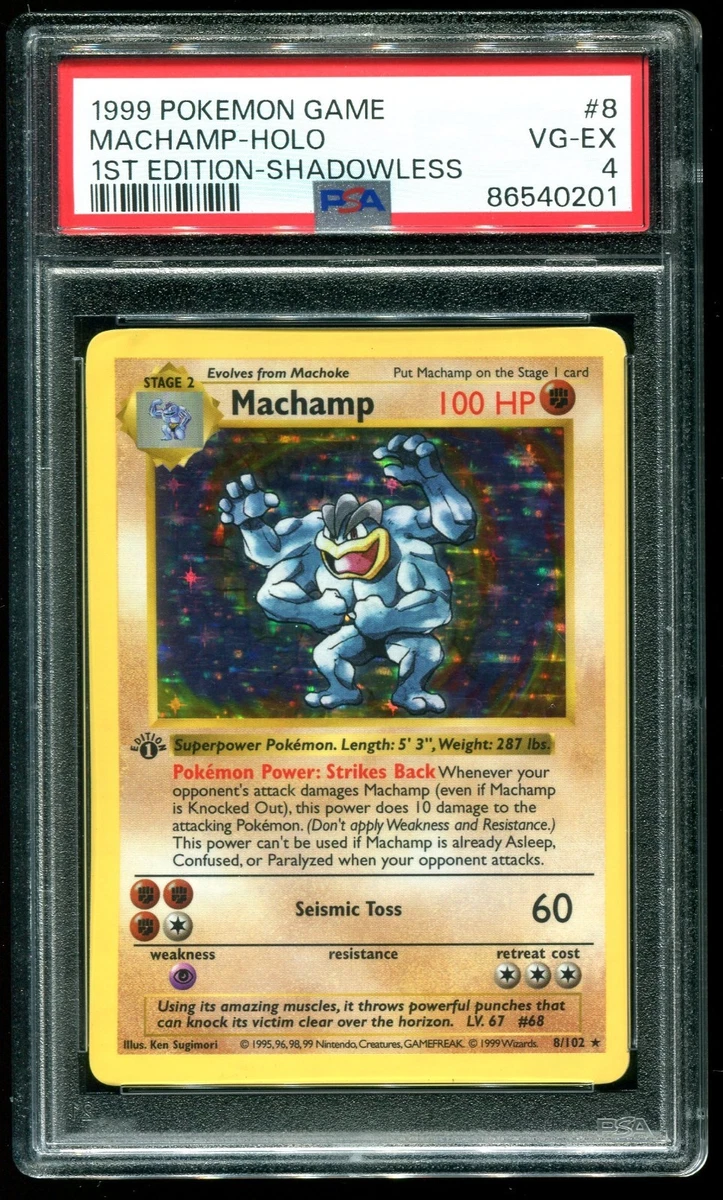 Machamp Pokémon TCG Shadowless Individual Collectible Card Game