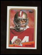 1988 Topps #41 Tom Rathman Rookie Football Card - Sharp. rookie card picture