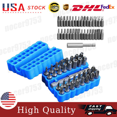 33 Torx Bit Set Tamper Proof Security Torq Hex Star Spanner Tri Wing Screwdriver