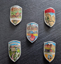 Piccozza Passo Mendola Tonale Lake Garda Riva Stick Coat of Arms Plates Lot
