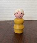 Vintage FISHER PRICE LITTLE PEOPLE - GRANDMOTHER YELLOW BODY WHITE HAIR with BUN — photo 1