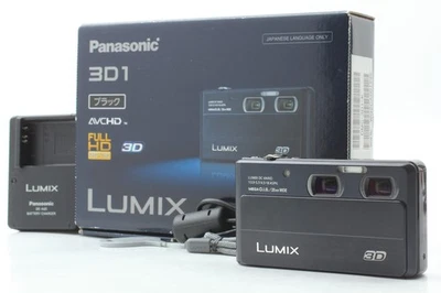 [Almost MINT] Panasonic LUMIX DMC-3D1 12.1MP Black 3D Digital Camera  From JAPAN - Image 1 of 4