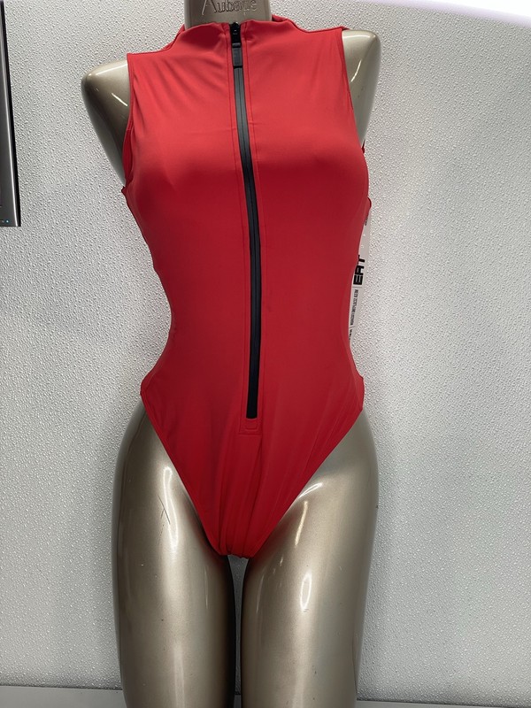 TA3 Hi Cut Sleeveless Surfy Swimsuit Red Women's XL Short