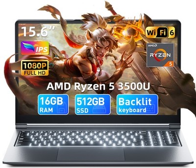 2026 SGIN New ,15.6'' Windows 11 Laptop, AMD Ryzen 5 3500U 16GB RAM 512GB SSD