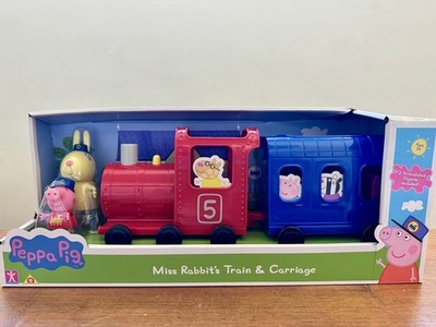 Miss Rabbit s Train & Carriage. Rare with 5  Miss Rabbit 2.5  Peppa Pig
