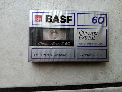 BASF Musik LeerCassette -ovp.--  Chrome  extra II  60 min