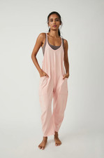 Free People Movement Hot Shot jumpsuit Size M pink peach bud