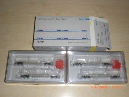 Minitrix 18710 vier vierachsige KLV-Tragwagen der Bauart Sgns 121   NEU/OVP | Condition: Neu